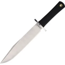 Cold Steel 16JSM Trail Master Bowie Fixed Blade Knife With Black Checkered Kraton Handle