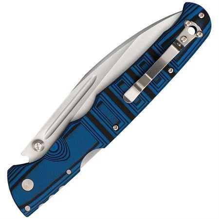 Cold Steel 62P2A Frenzy Lockback Satin Finish Wharncliffe Blade Knife With Black And Blue Sculpted G-10 Handle 4 Cold Steel 62P2A Frenzy Lockback Satin Finish Wharncliffe Blade Knife With Black And Blue Sculpted G-10 Handle - Image 2