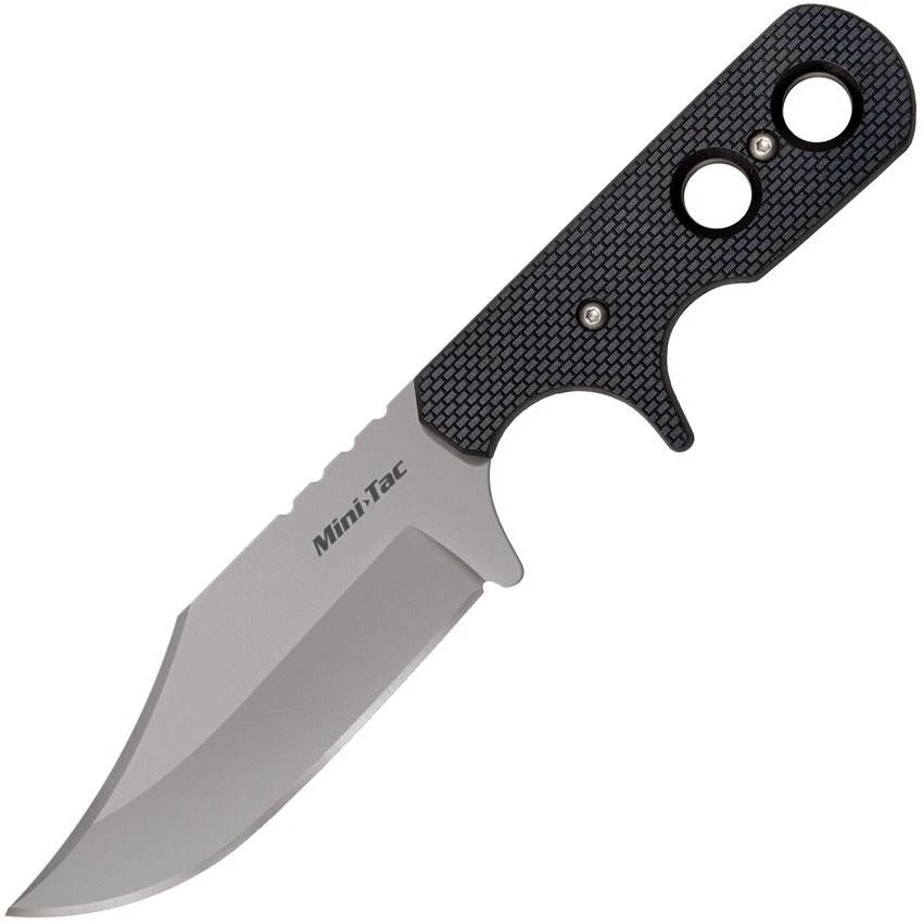 Cold Steel 49HCF Mini Tac Bowie Stainless Blade Knife With Black Griv-Ex Handle 3 Cold Steel 49HCF Mini Tac Bowie Stainless Blade Knife With Black Griv-Ex Handle