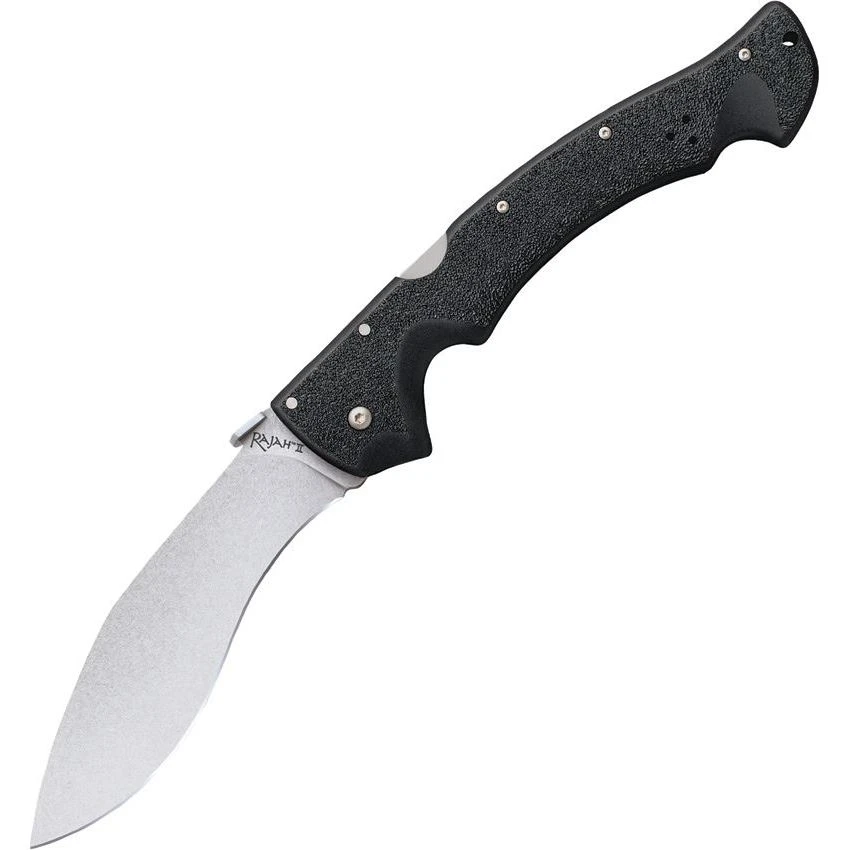 Cold Steel 62JL Rajah 2 Lockback Stonewash Finish Blade Knife With Black Griv-Ex Handle 3 Cold Steel 62JL Rajah 2 Lockback Stonewash Finish Blade Knife With Black Griv-Ex Handle